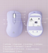 SM66 Dual Mode Wireless Gaming Mouse, Rechargeable RGB Ergonomic Mice with Adjustable DPI ,purple