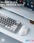 SM66 Dual Mode Wireless Gaming Mouse, Rechargeable RGB Ergonomic Mice with Adjustable DPI ,white