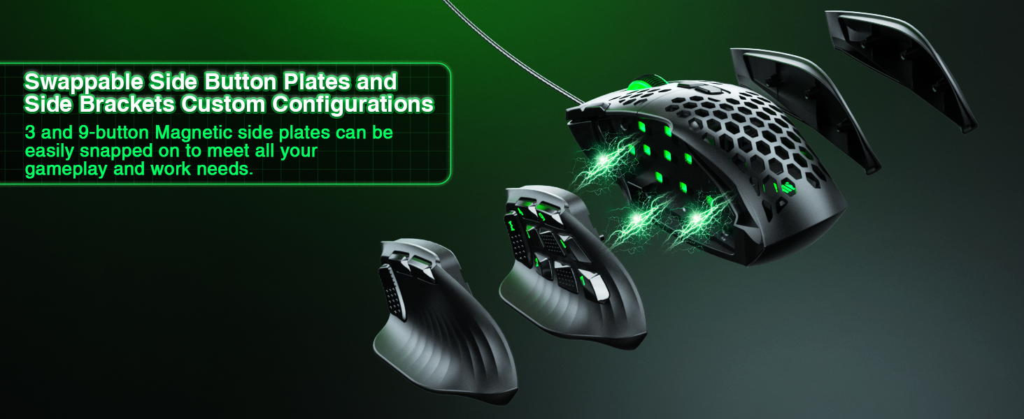 SOLAKAKA SM809 Wired MMO Gaming Mouse