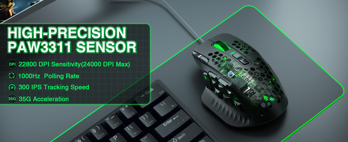 SOLAKAKA SM809 Wired MMO Gaming Mouse