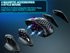 SM809pro Tri-Mode MM0 Wireless Gaming Mouse, Adjustable DPI RGB Backlight,black