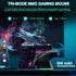 SOLAKAKA SM820 Wireless Gaming Mouse with RGB Charging Dock,24000 DPI Tri-Modes Wireless Mouse，black