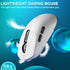 SOLAKAKA SM820 Wireless Gaming Mouse with RGB Charging Dock,24000 DPI Tri-Modes Wireless Mouse，white