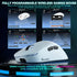 SOLAKAKA SM850 Ergonomic Tri-Mode Wireless RGB Gaming Mouse，white