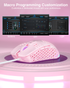 SOLAKAKA SM900 Wired Gaming Mouse with Honeycomb Shell，pink