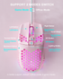 SOLAKAKA SM900 Wired Gaming Mouse with Honeycomb Shell，pink
