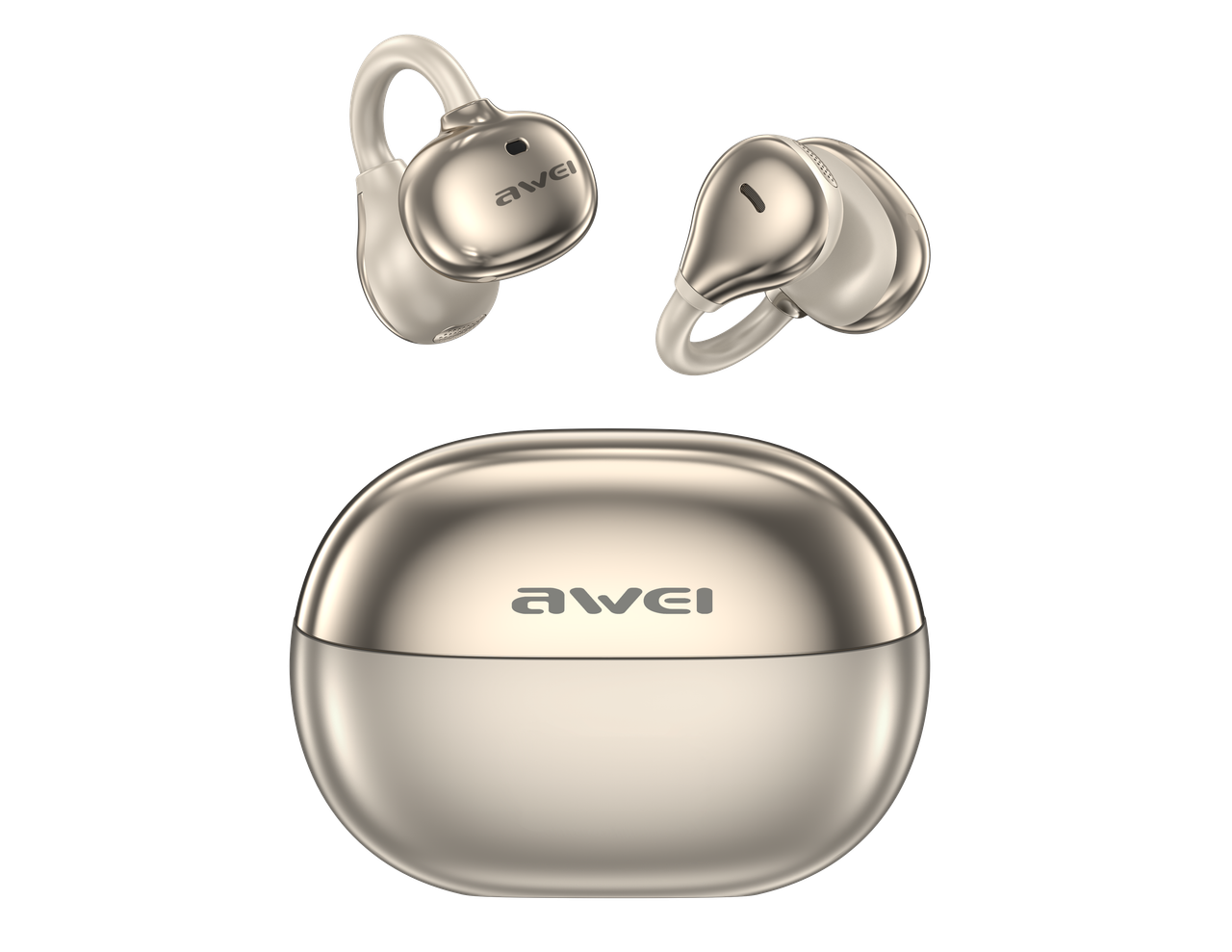 AWEI TZ50 Open Ear Wireless Earbuds with LED Power Display,Beige