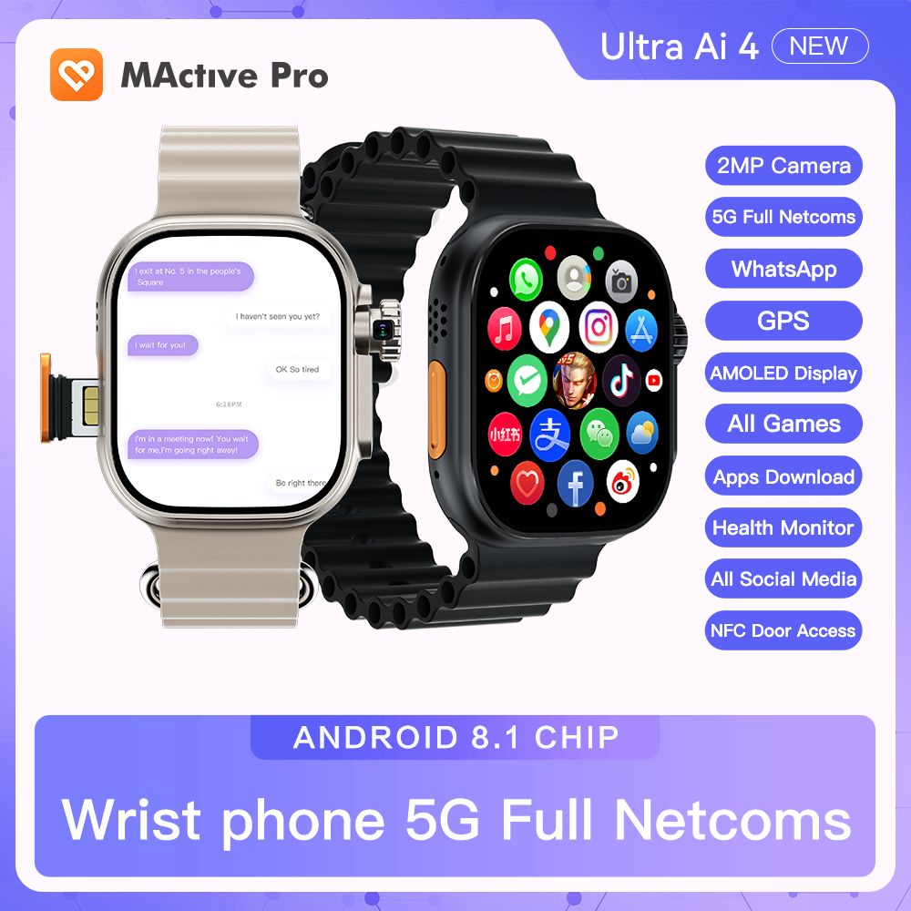 U4A Bluetooth Calling Smart Watch, Fitness Tracker, AI Voice Assistant, Black