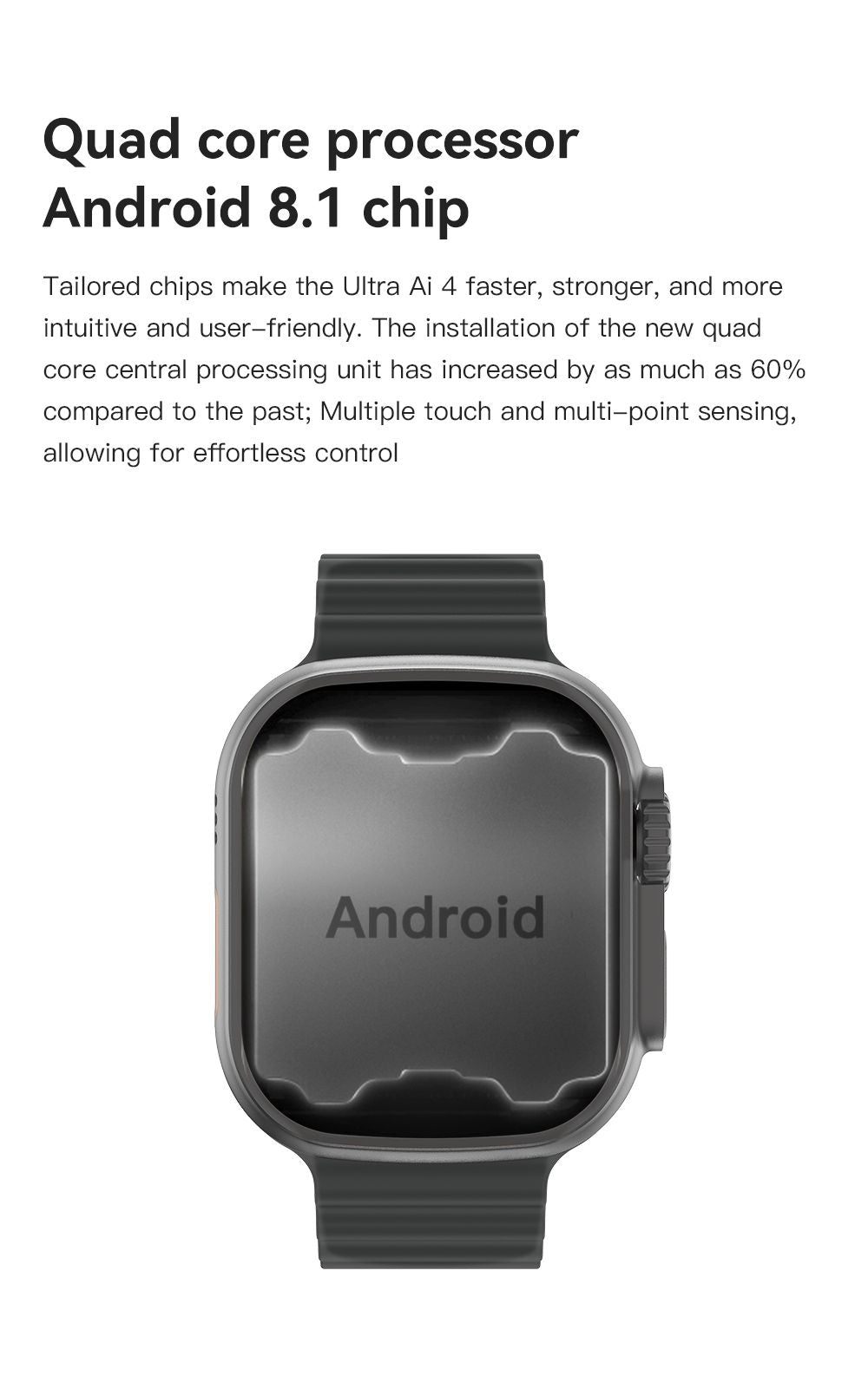 U4A Smart Watch, Bluetooth Calling Fitness Smartwatch, silver
