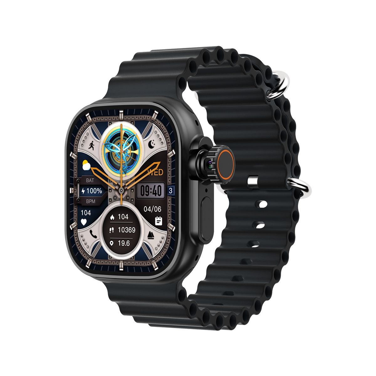 UltraAi3 5G Smart Watch, Rotating Camera, GPS Navigation, NFC Chip, Black
