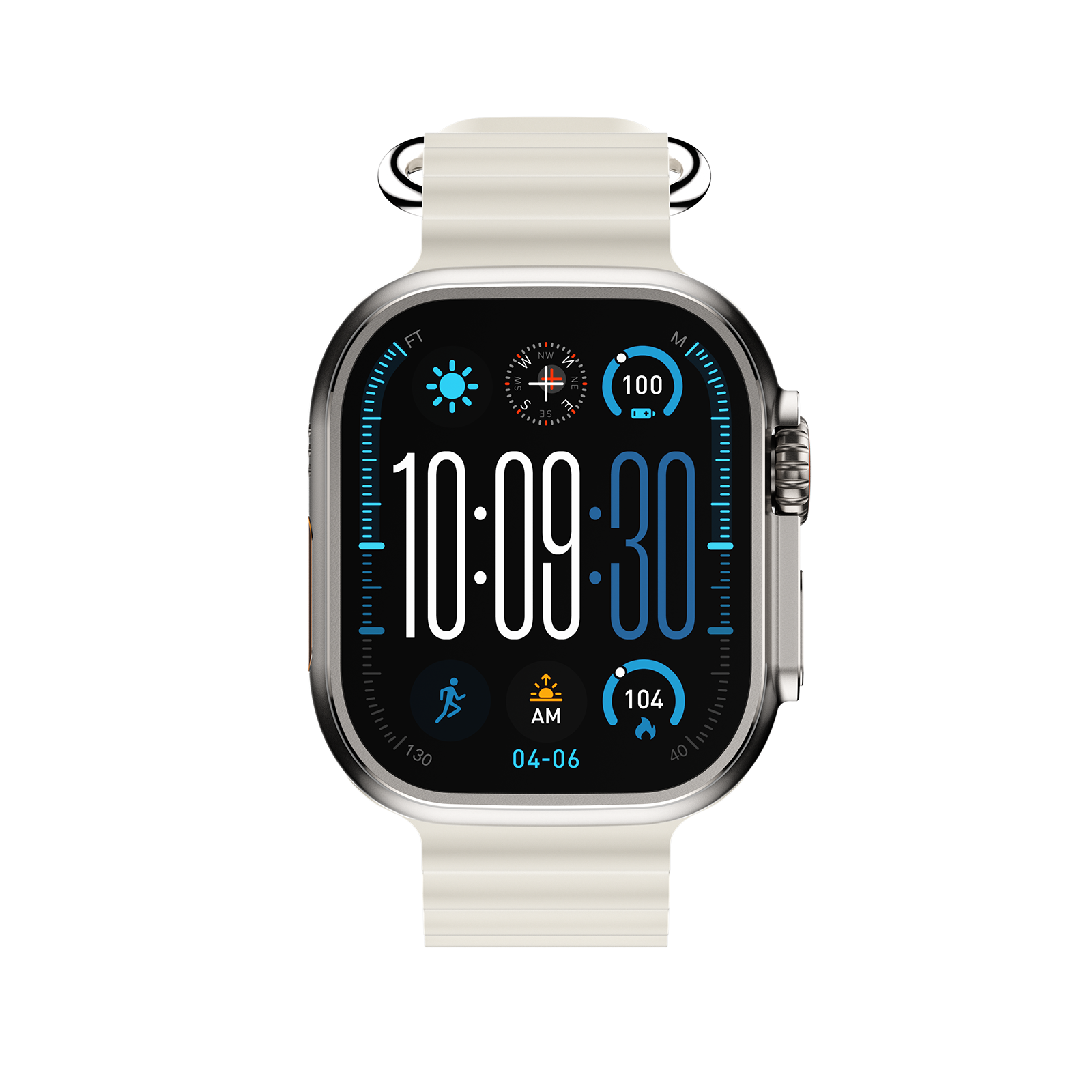 DT Ultra5pro Smart Watch, Full Touch Fitness Watch for Men Women，Silver
