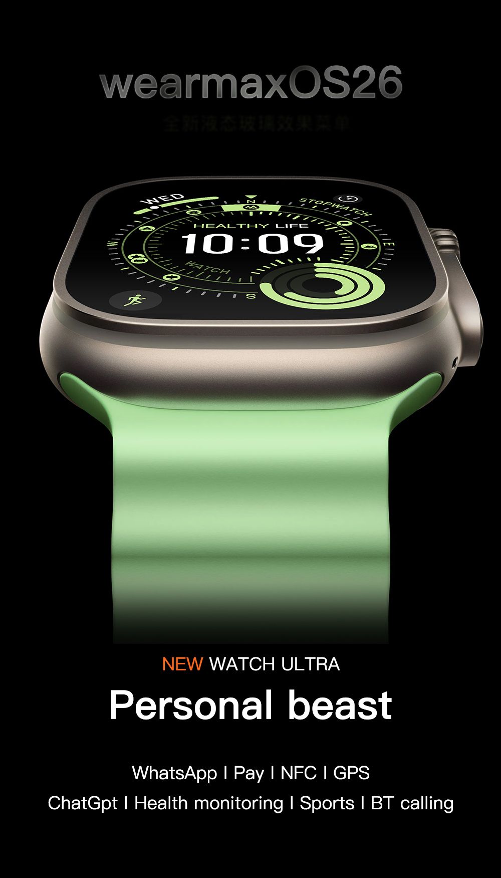 DT Ultra5pro Smart Watch, Full Touch Fitness Watch for Men Women，Silver