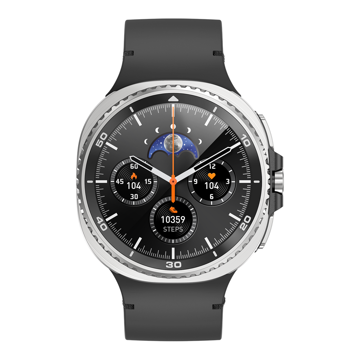 Watch8Classic-SU02 Smart Watch, Silicone Strap, Full Touch Screen, Black