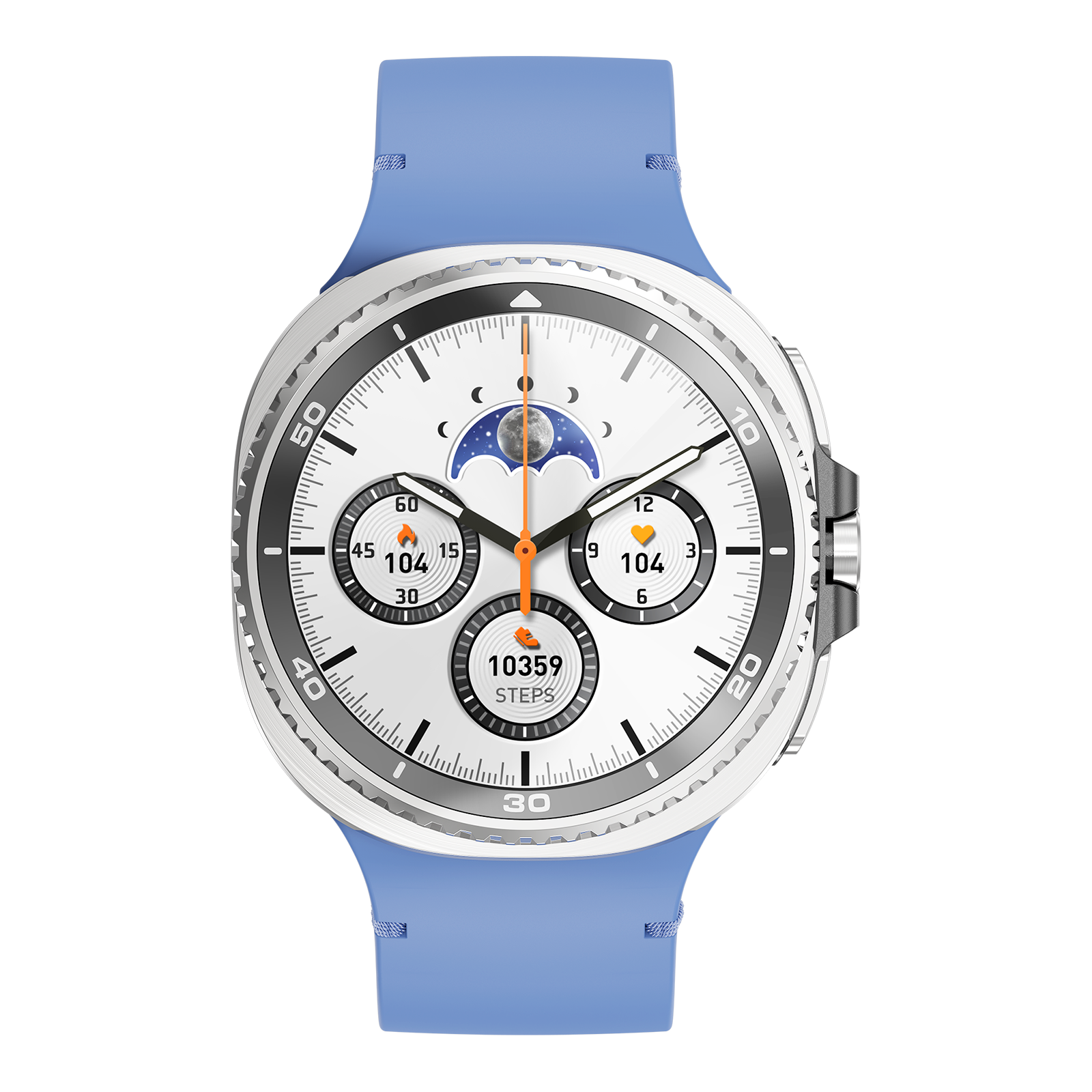 Watch8Classic-SU02 Smart Watch, Silicone Strap, Full Touch Screen, Blue
