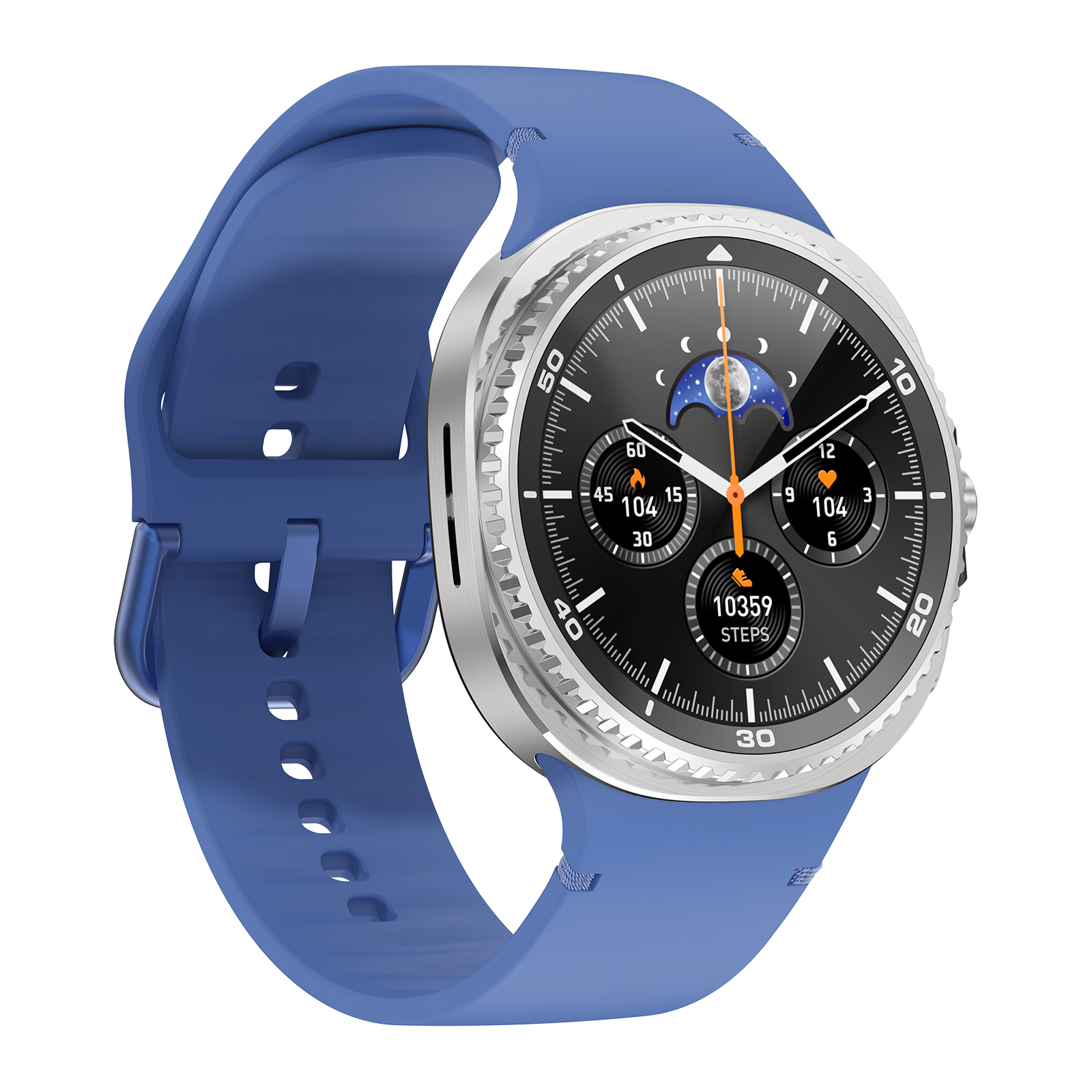 Watch8Classic-SU02 Smart Watch, Silicone Strap, Full Touch Screen, Blue