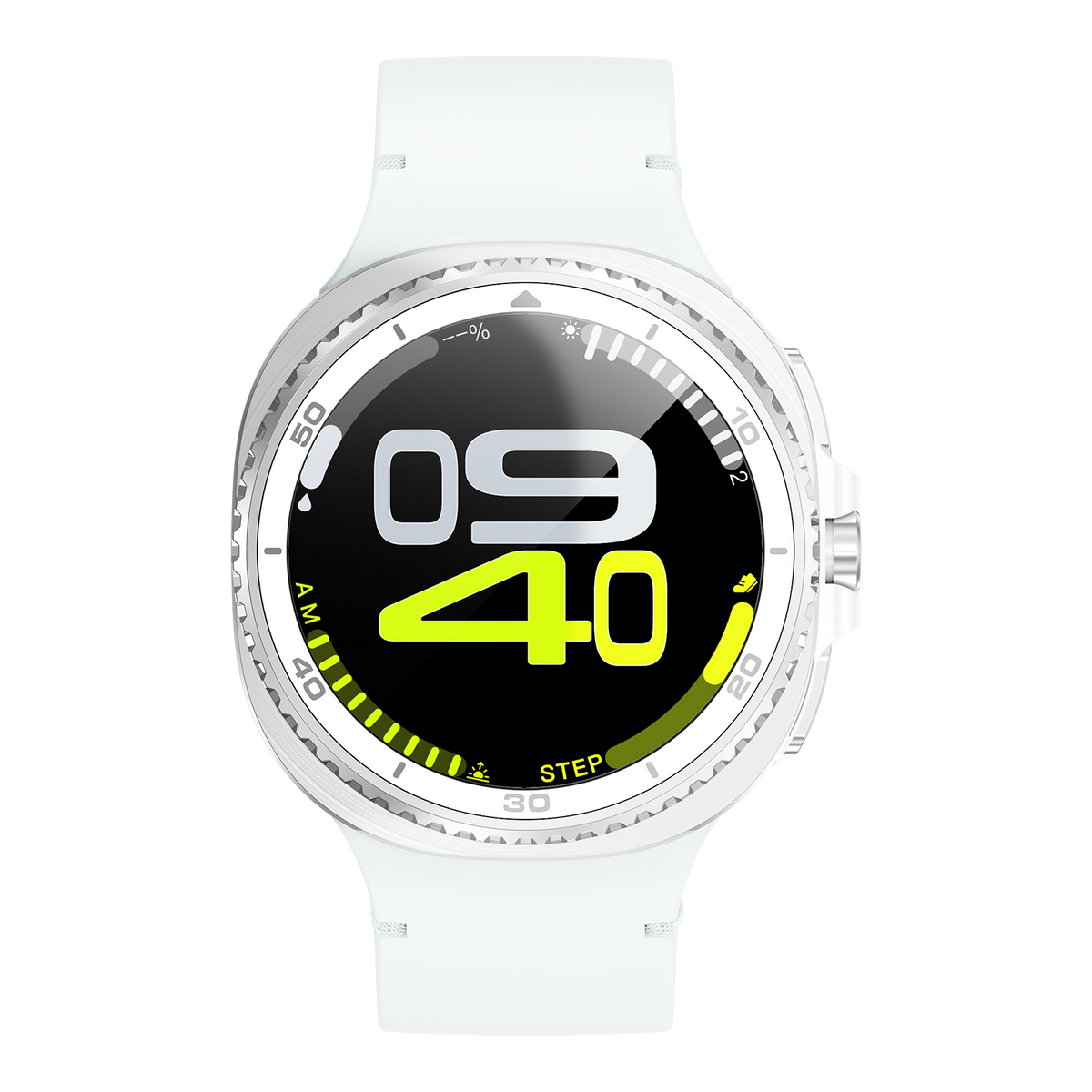 Watch8Classic-SU02 Smart Watch, Silicone Strap, Full Touch Screen, Green