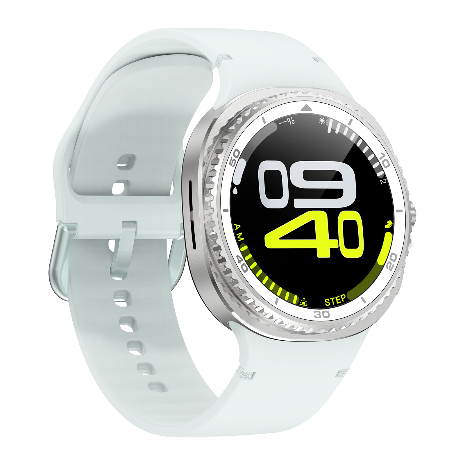 Watch8Classic-SU02 Smart Watch, Silicone Strap, Full Touch Screen, Green