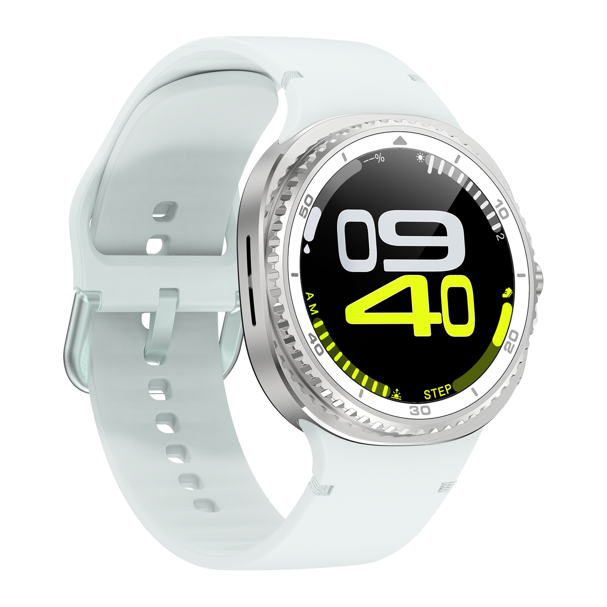 Watch8Classic-SU02 Smart Watch, Silicone Strap, Full Touch Screen, Green