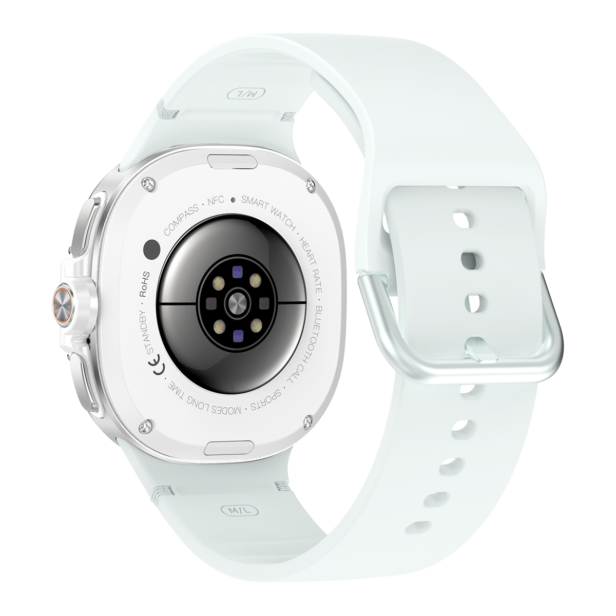 Watch8Classic-SU02 Smart Watch, Silicone Strap, Full Touch Screen, Green