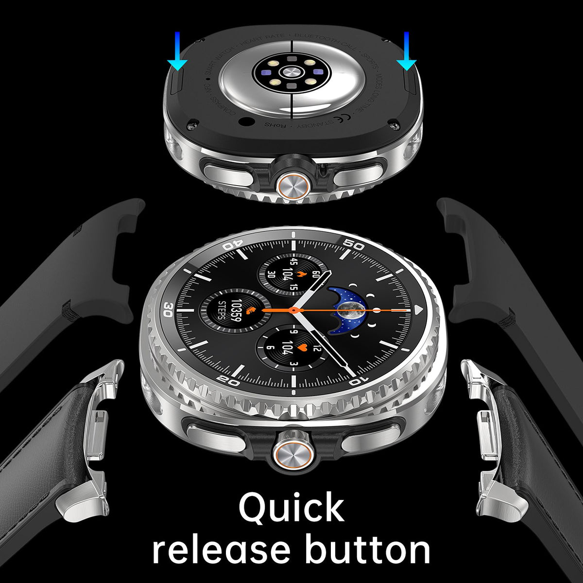 Watch8Classic-SU02 Smart Watch, Silicone Strap, Full Touch Screen, Green