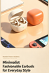 Y63 Zero Pressure Open Ear Wireless Earbuds Bluetooth 6.0 Heavy Bass Headphones，Cream Skin