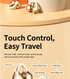 Y63 Zero Pressure Open Ear Wireless Earbuds Bluetooth 6.0 Heavy Bass Headphones，Cream Skin