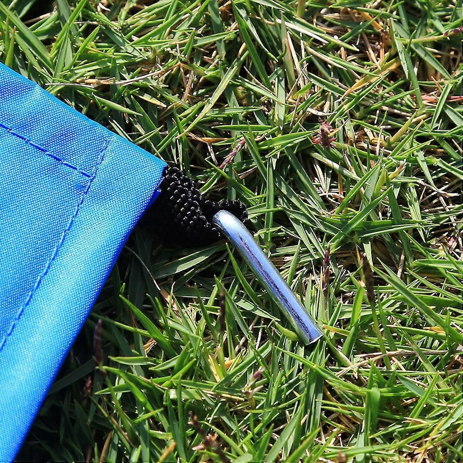 Camping Ground Sheet Waterproof Silver Coated Sunlight Resistant Quick Dry Outdoor Mat - Green 300*300cm
