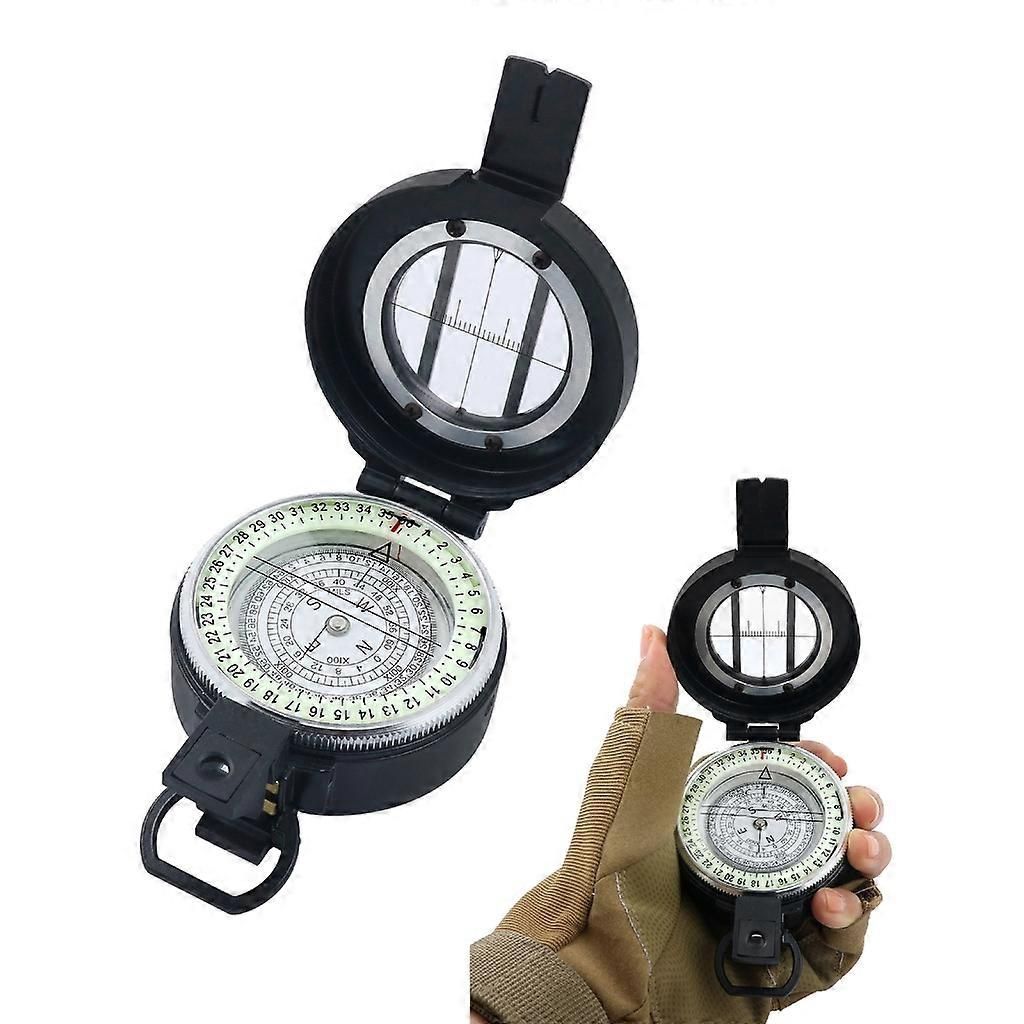 Pocket Compasses with Luminous Function for Camping, Hiking, Mountaineering - Black