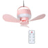 2-in-1 Camping Fan with LED Light Portable Rechargeable Battery Powered Fan with Remote for Tent, Travel, BBQ - Pink