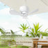 2-in-1 Camping Fan with LED Light Portable Rechargeable Battery Powered Fan with Remote for Tent, Travel, BBQ - Pink