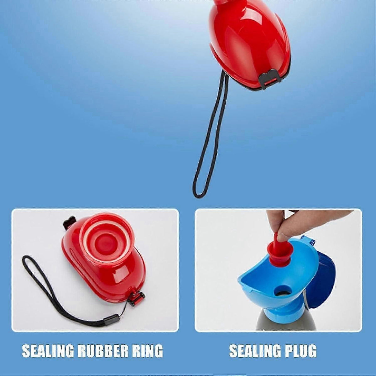 Portable urinal for women - ergonomic pee funnel with pan, ideal for road trips and travel