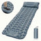 Portable Sleeping Pad, Camping Inflatable Mattress With Pillows, Folding Ultralight Air Cushion For Outdoor Hiking Trekking well - Gray