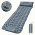 Portable Sleeping Pad, Camping Inflatable Mattress With Pillows, Folding Ultralight Air Cushion For Outdoor Hiking Trekking well - Gray