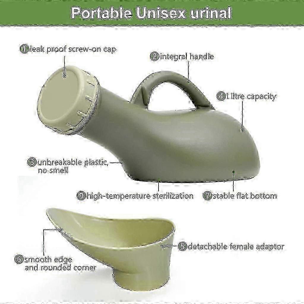 Urine Bottle for Travel with Spill Proof Cap 1000ml