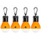 LED Camping Lantern, Super Bright Outdoor Waterproof Light with Hook, Ideal for Hiking, Fishing, Parties, 4-Pack Yellow