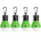 LED Camping Lantern, Super Bright Outdoor Waterproof Light with Hook, Ideal for Hiking, Fishing, Parties, 4-Pack Green