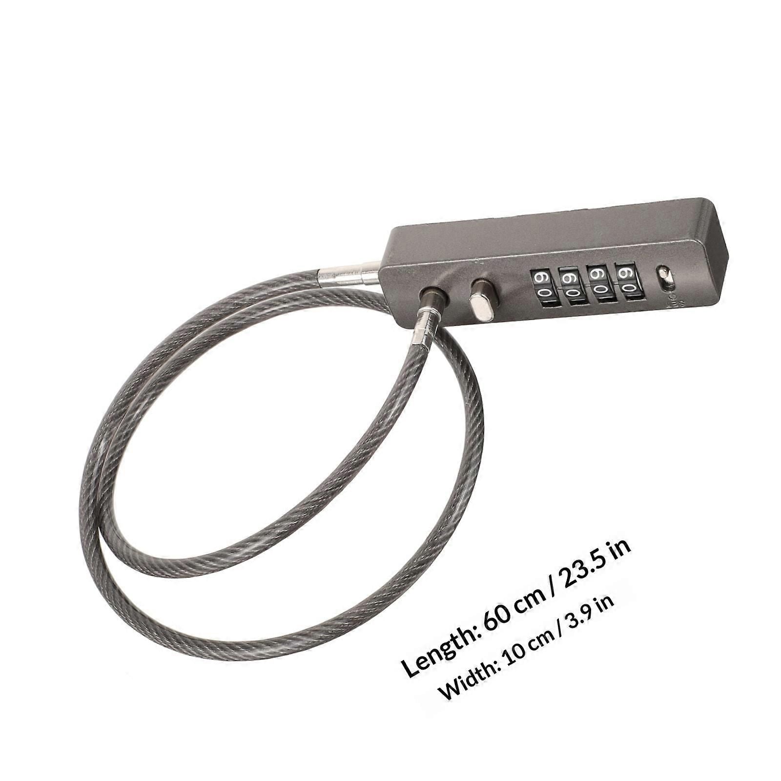 Combination Cable Lock Password 4-Digit Security Lock for Bicycles