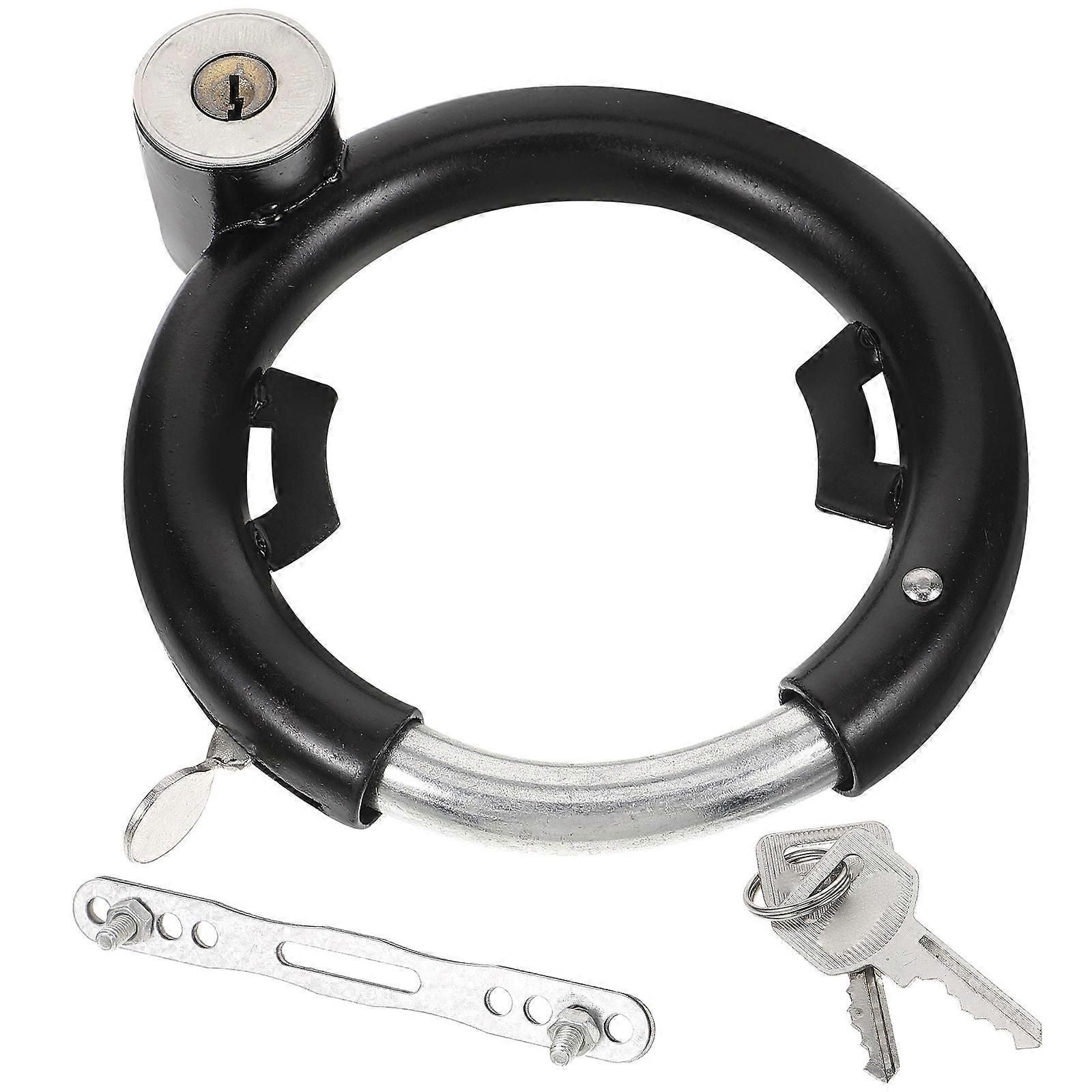 4-Pack Reusable Steel Bike Frame Locks, Multi-Function Round Design, Black