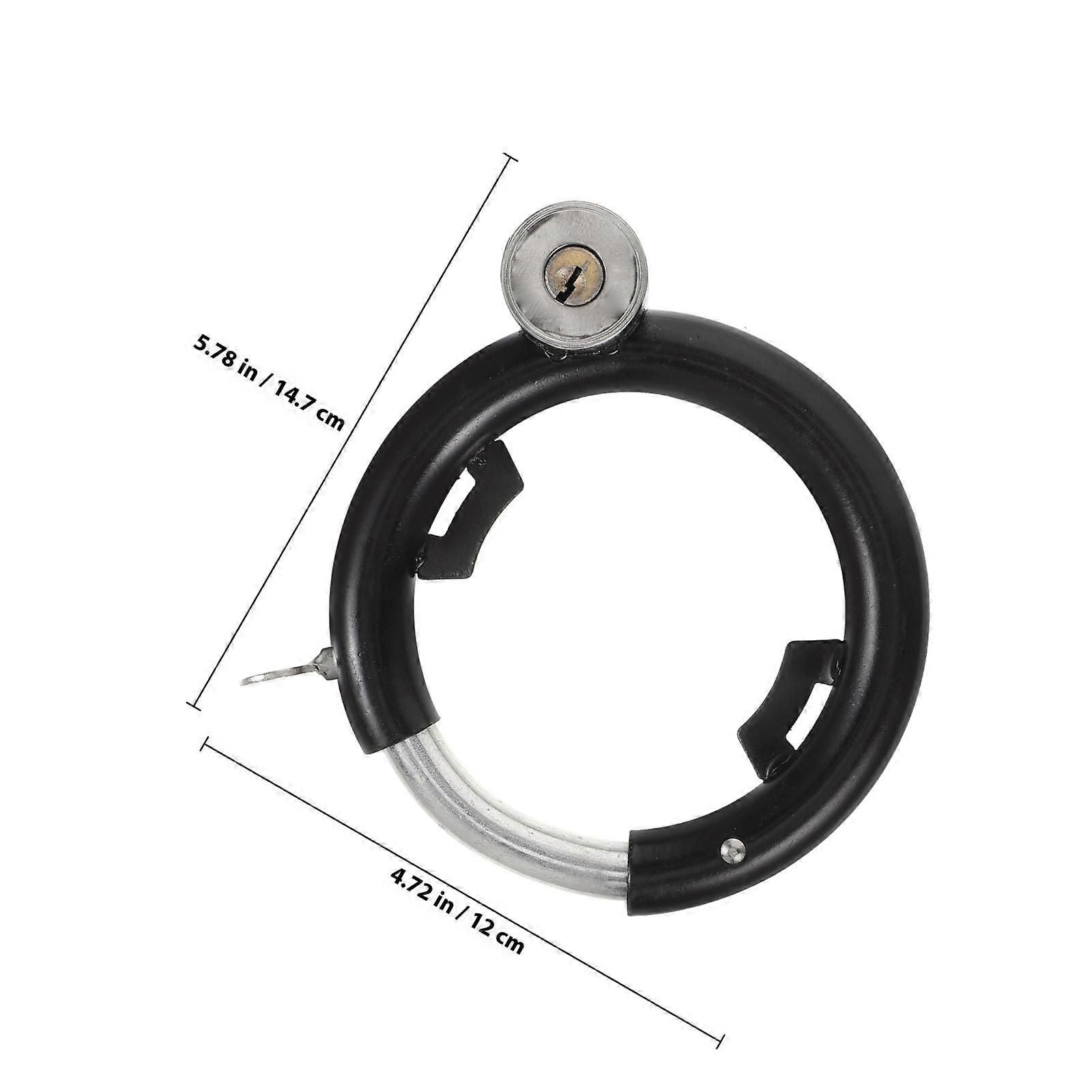 4-Pack Reusable Steel Bike Frame Locks, Multi-Function Round Design, Black