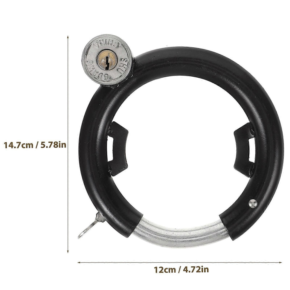 4-Pack Reusable Steel Bike Frame Locks, Multi-Function Round Design, Black