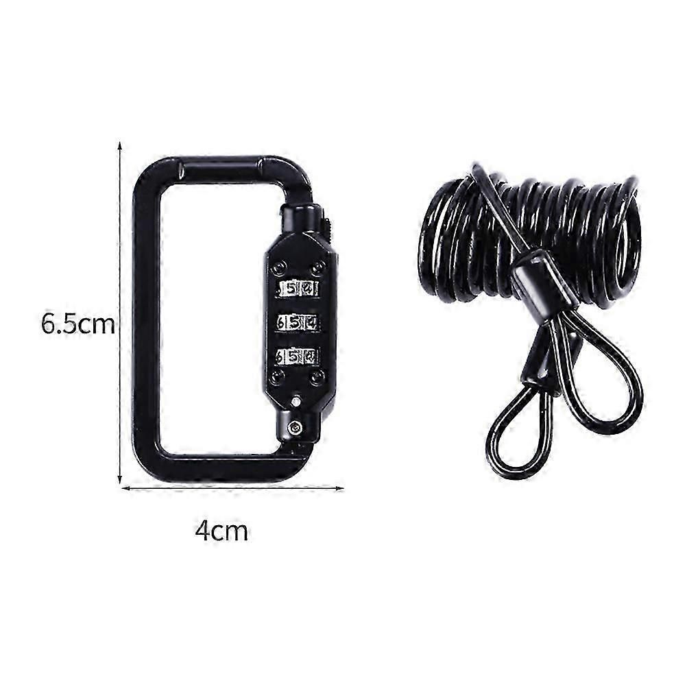 2-Pack Combination Cable Bike Lock, 3-Digit Code, 1.2m Steel Wire Cable