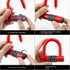 4-Digit U-Shape Bicycle Lock, Anti-Theft Weatherproof Metal Body, Red Finish
