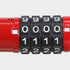 4-Digit U-Shape Bicycle Lock, Anti-Theft Weatherproof Metal Body, Red Finish