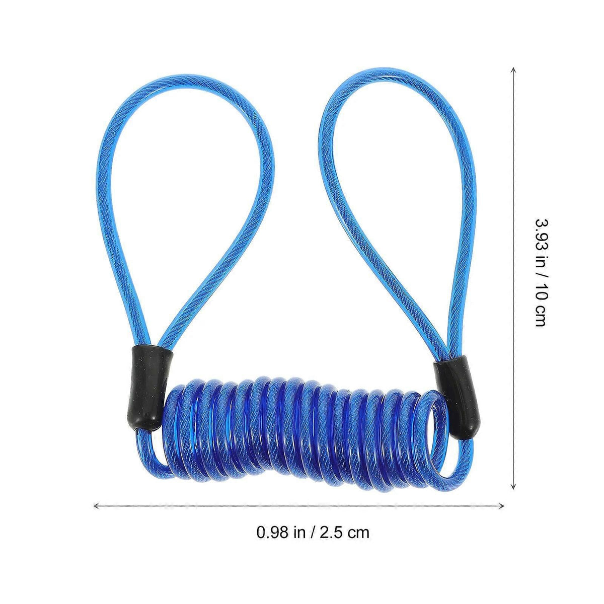3-Pack Disc Lock Reminder Cable, Steel & Plastic, Multi-Color, 10cm Coil