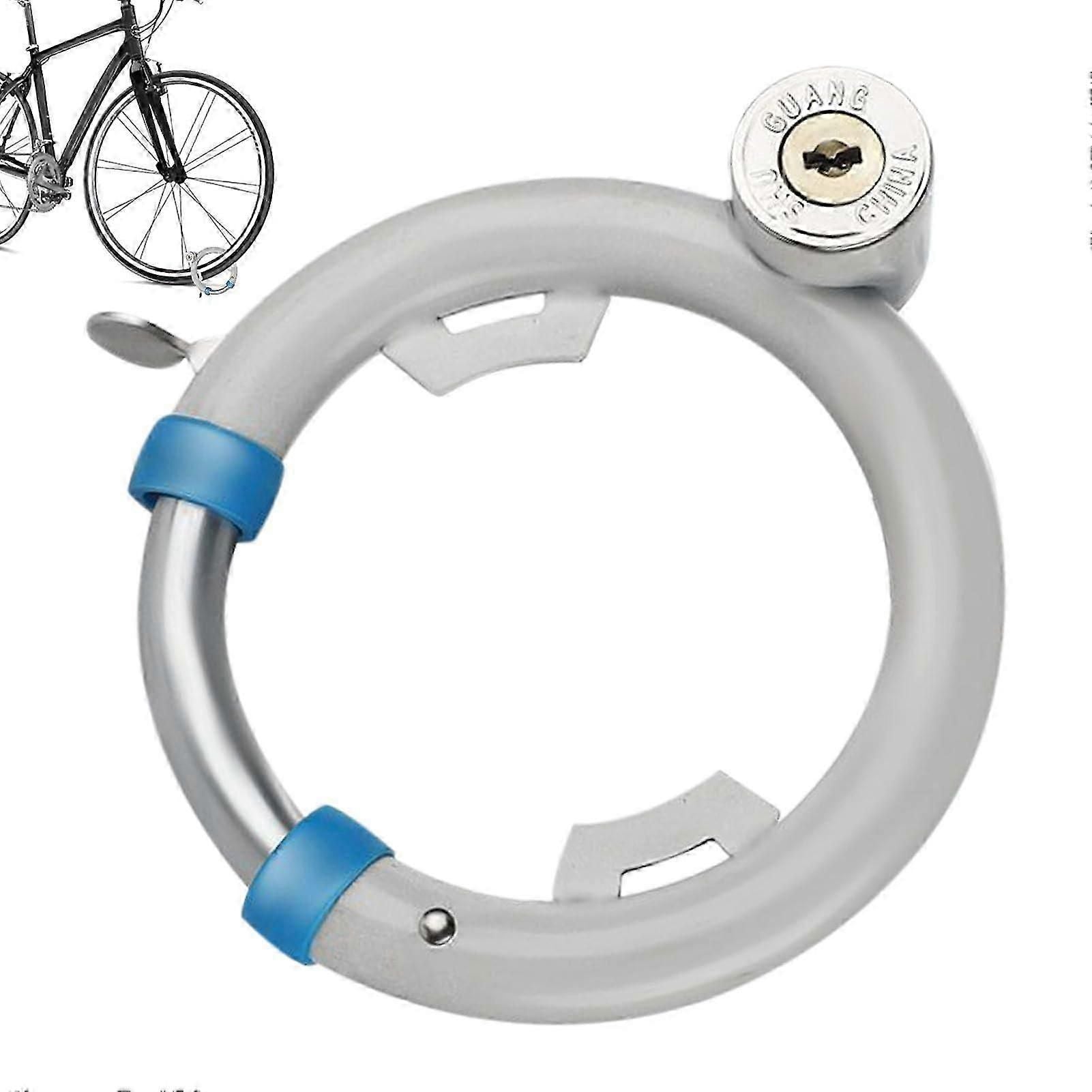 Heavy-Duty Round Cable Bike Lock, Weatherproof Steel, 2 Keys Included, Black