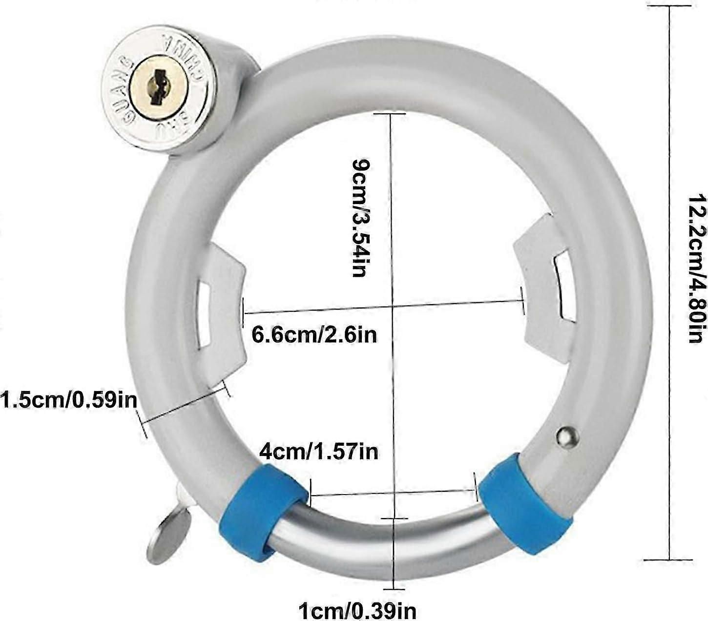 Heavy-Duty Round Cable Bike Lock, Weatherproof Steel, 2 Keys Included, Black