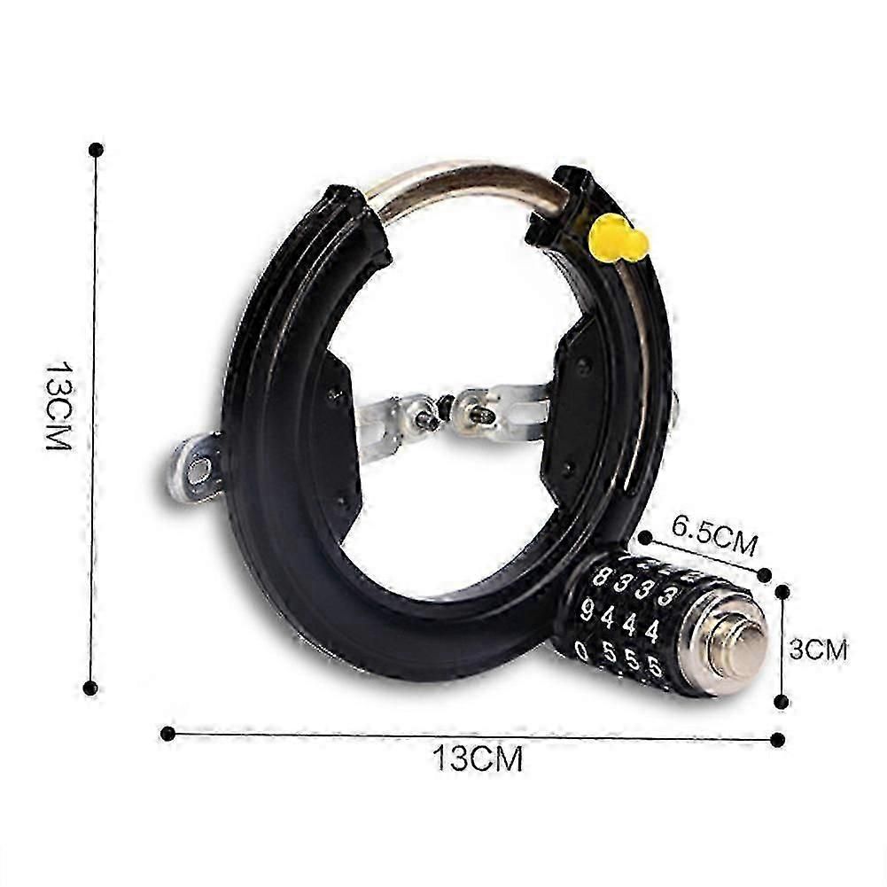 Steel Horseshoe Bike Lock, 4-Digit Combination Password, Keyless, 260g