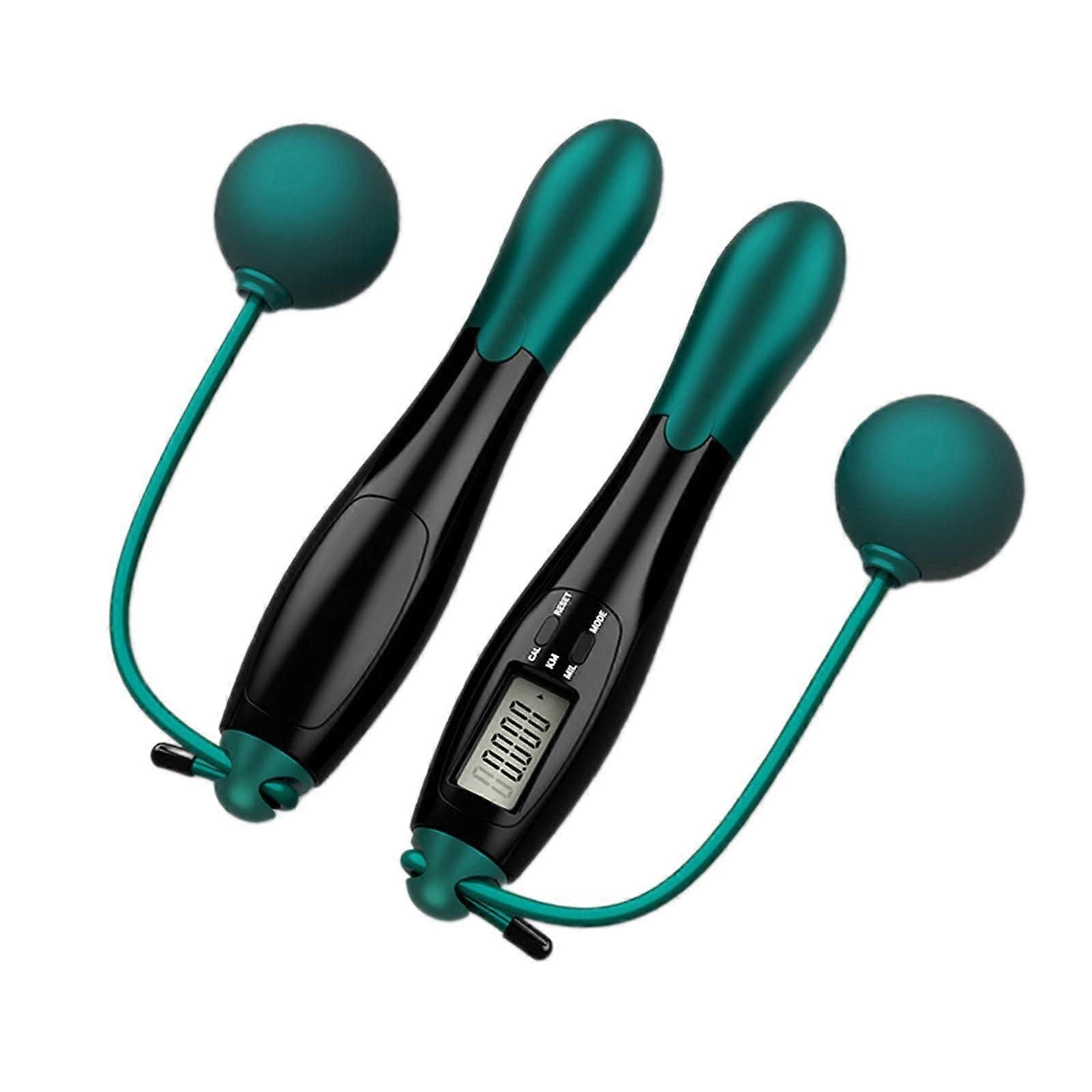 Cordless Jump Rope Speed Smart Fitness Jump Rope for Training Boxing Outdoor - Green
