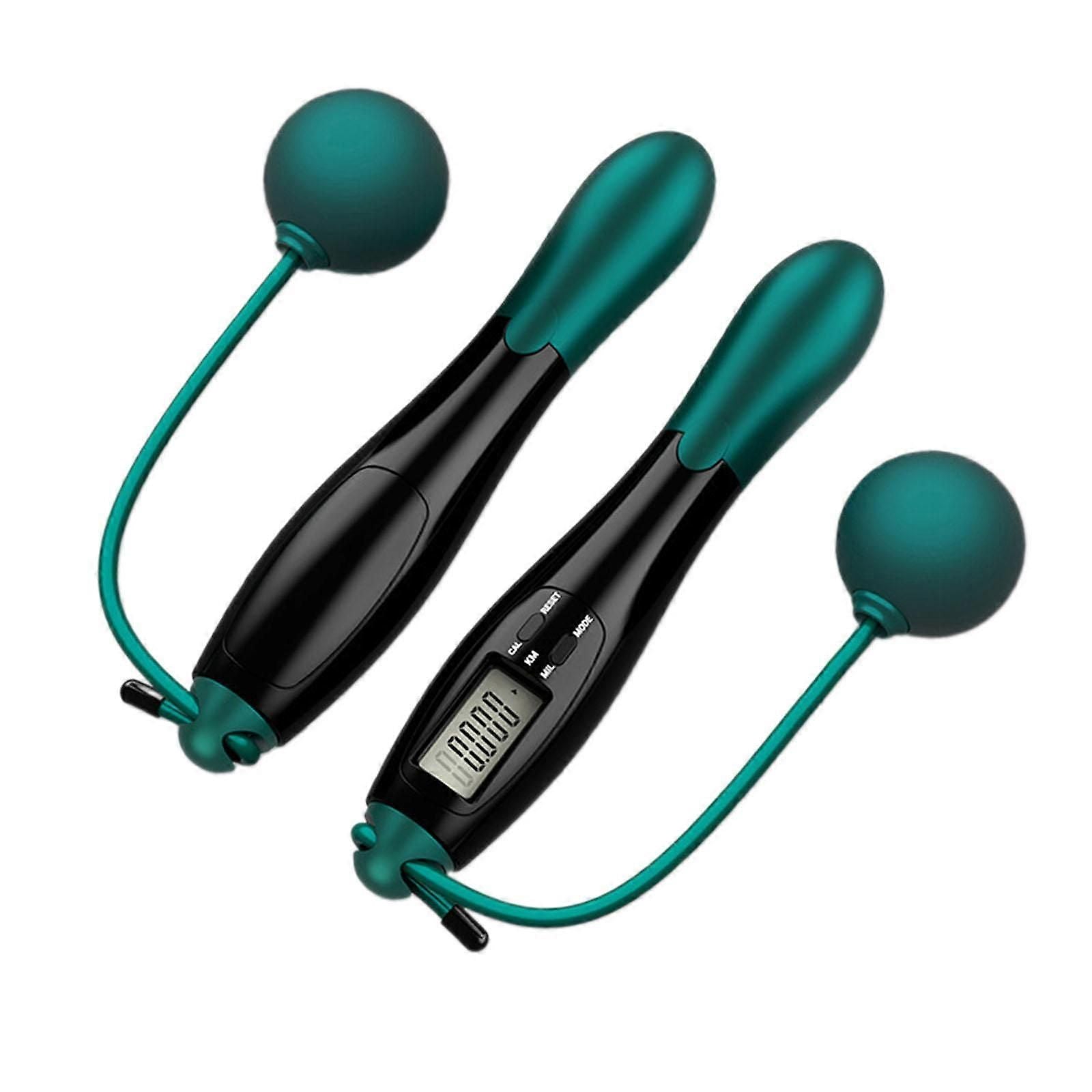 Cordless Jump Rope Speed Smart Fitness Jump Rope for Training Boxing Outdoor - Green