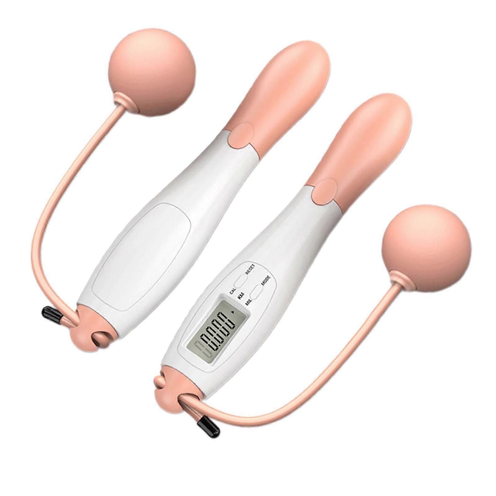 Cordless Jump Rope Speed Smart Fitness Jump Rope for Training Boxing Outdoor - Pink